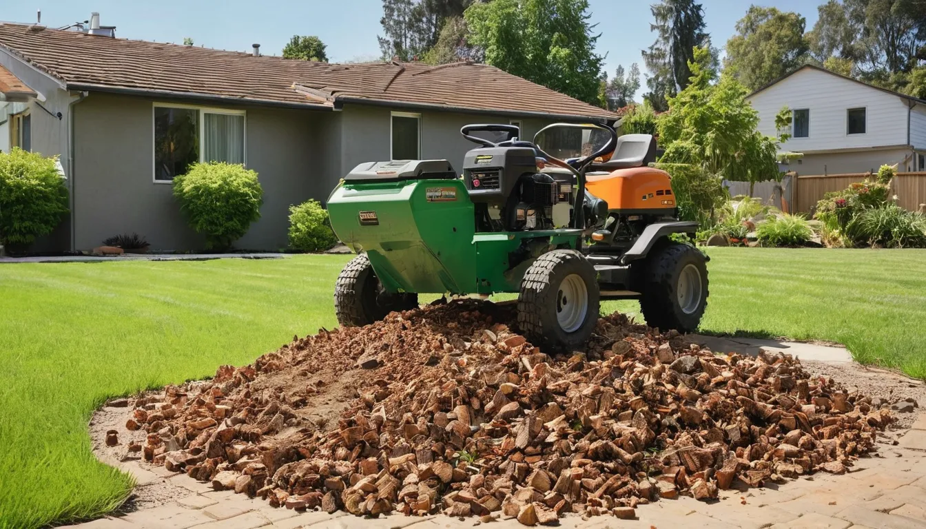 Provider grinding an old tree stump in a residential backyard in the Oviedo area